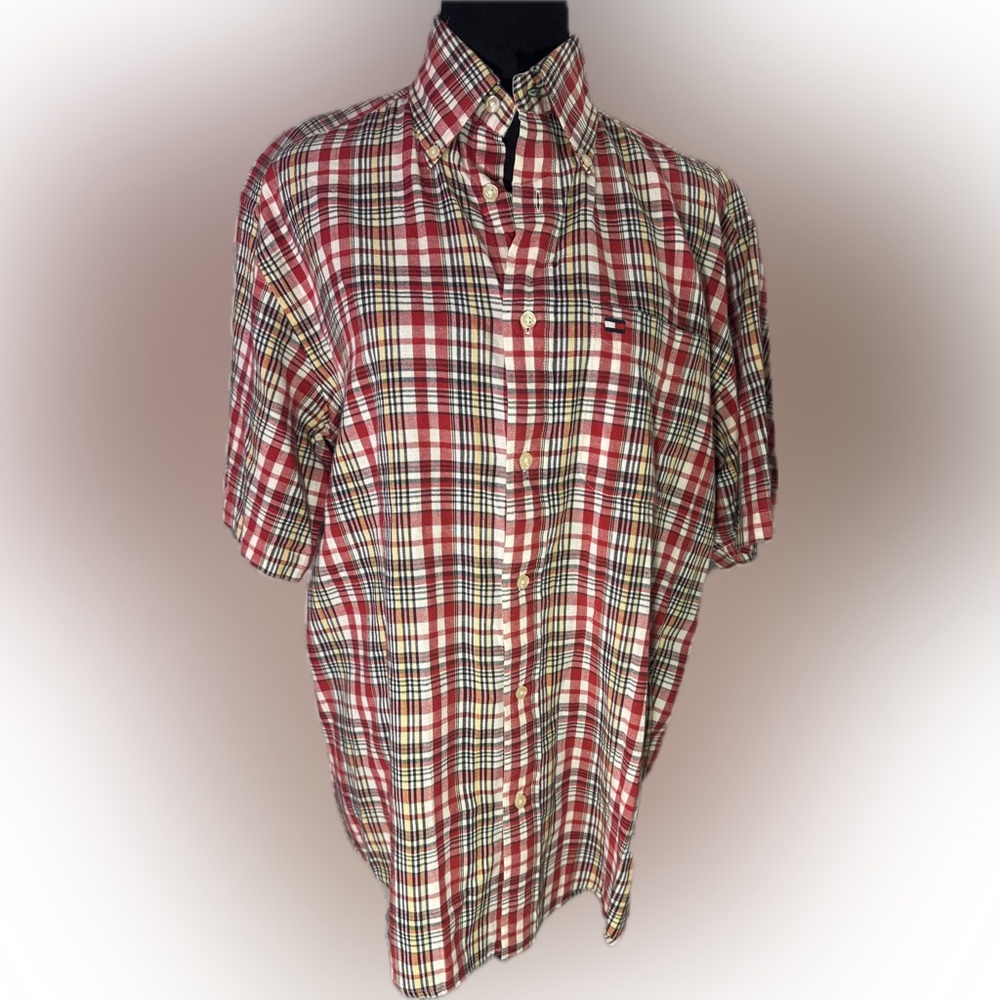 Y2K Tommy Hilfiger Plaid Shirt Men’s S